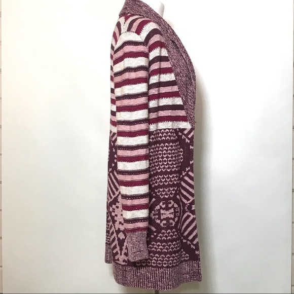 URBAN OUTFITTERS ECOTÉ Intarsia Print Knit Cardigan - Picture 4 of 8